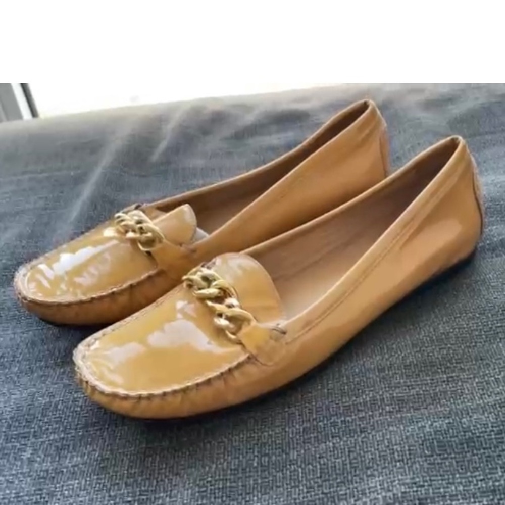 Stuart Weitzman Patent Leather Driving Loafers